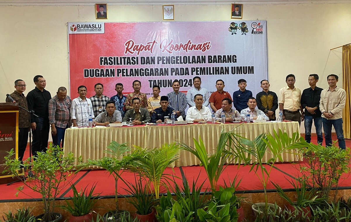 Bawaslu Oku Timur Gelar Rapat Fasilitasi Dan Pengelolaan Barang Dugaan