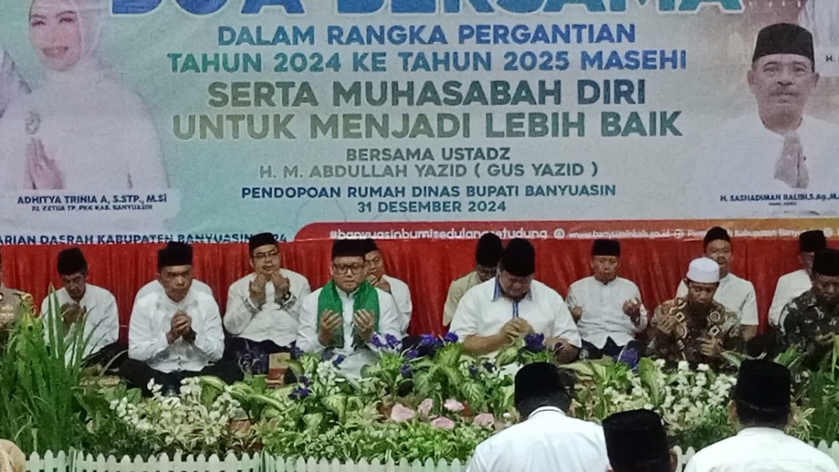 Pergantian Tahun, Pemkab Banyuasin Gelar Dzikir, Tausiah dan Doa Bersama