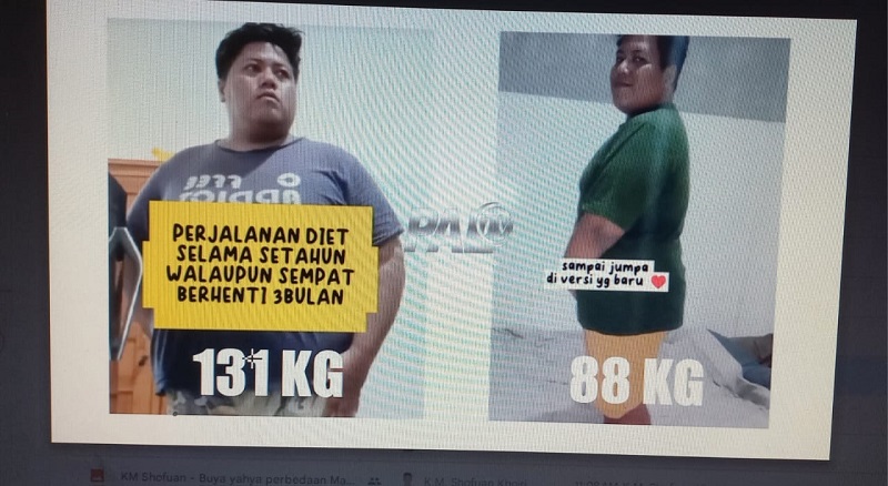 Fajar Santoso, Koki Di Bali  Berhasil Turun 43 Kg dari beratnya 131 Kg Hanya dengan Jalan Kaki, Ini Rahasianya