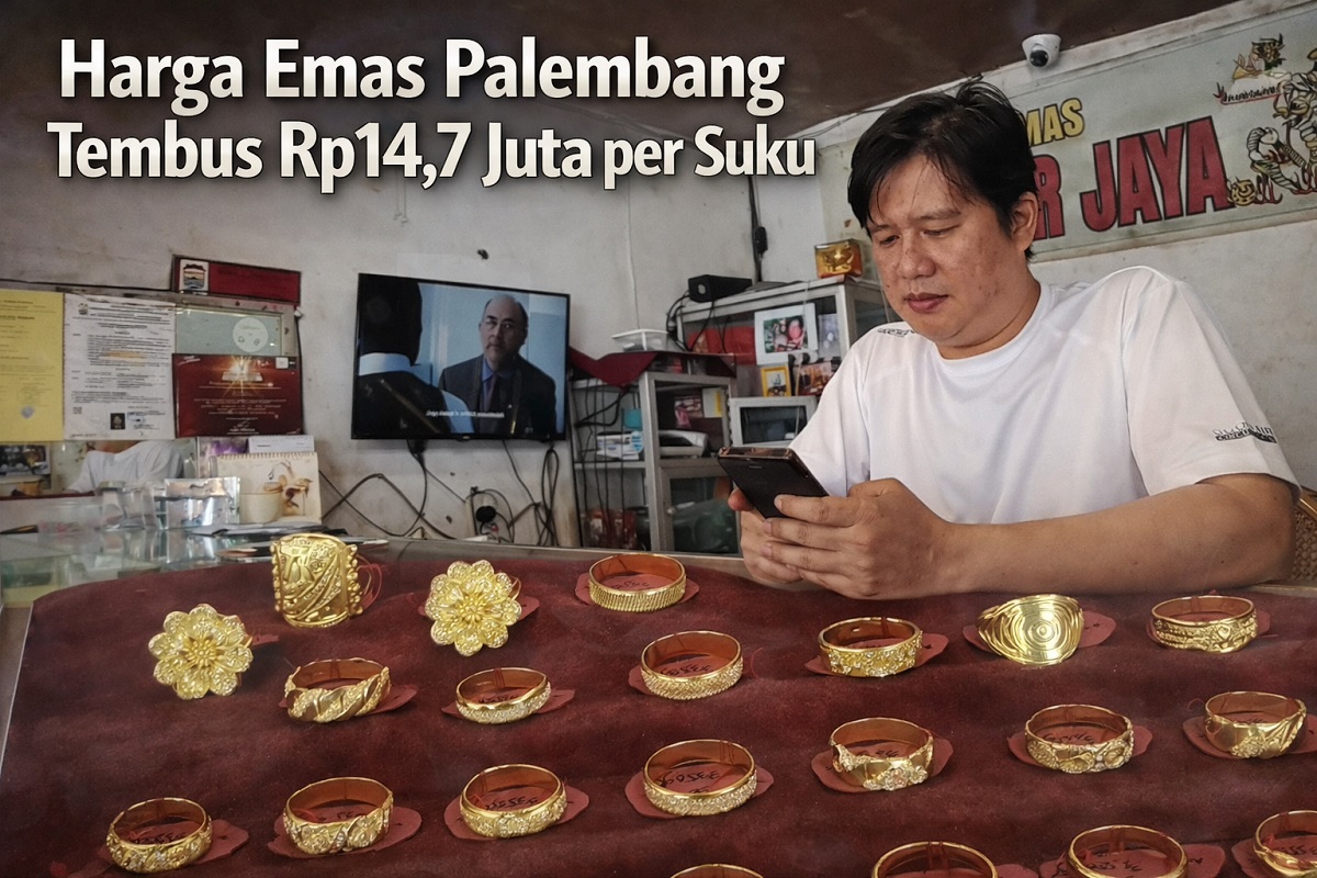 Harga Emas Palembang Melejit! Tembus Rp14,7 Juta per Suku, Warga Ramai Jual atau Tahan?