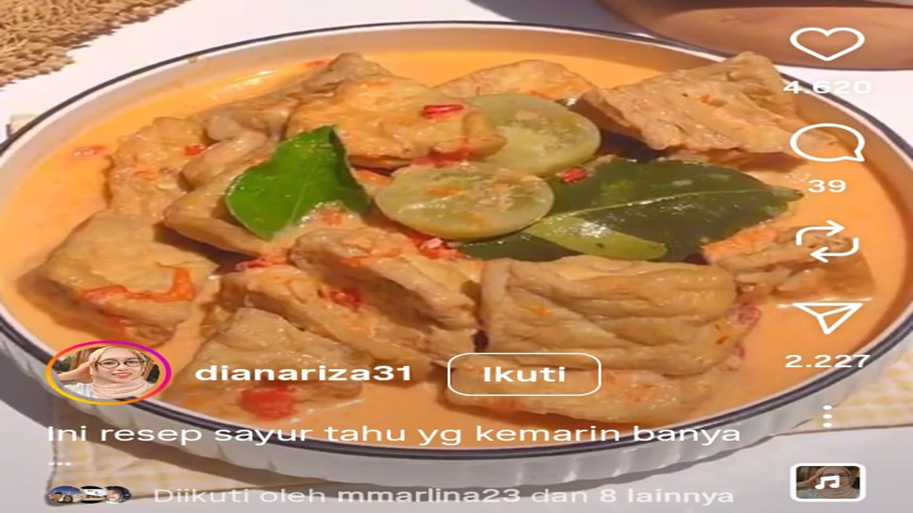Sayur Santan Tahu Goreng Khas Palembang