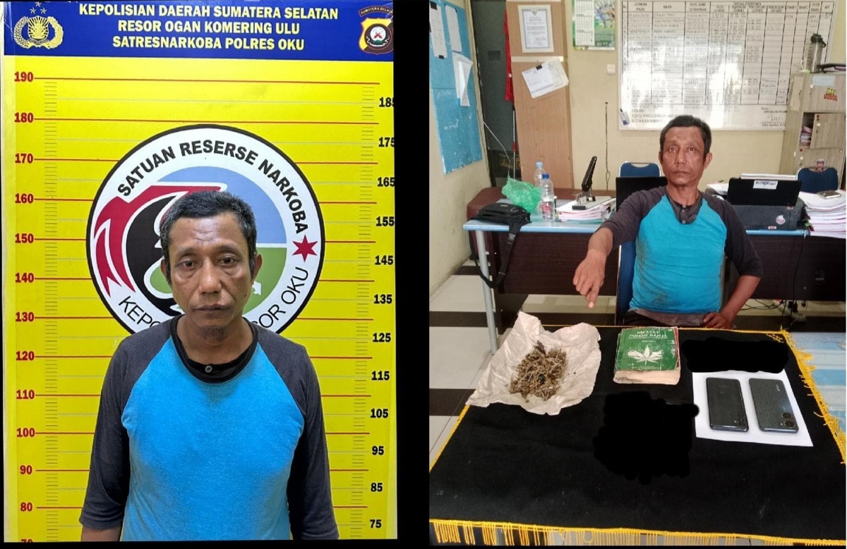 Polres OKU Tangkap YN, Temukan Ganja dan Buku Hikayat