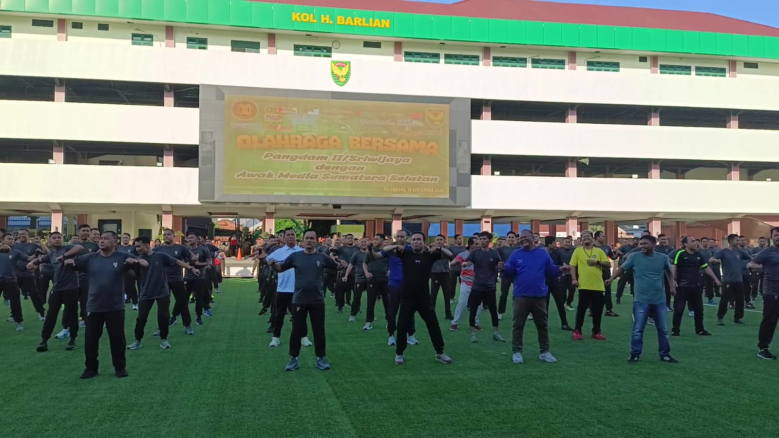 Pangdam II Sriwijaya Gelar Olahraga Bersama Media, Perkuat Silaturahmi