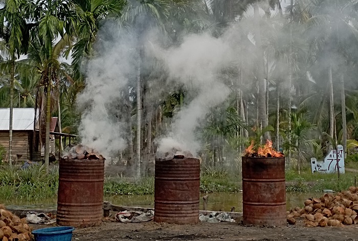Proses Pembuatan Arang dari Batok Kelapa