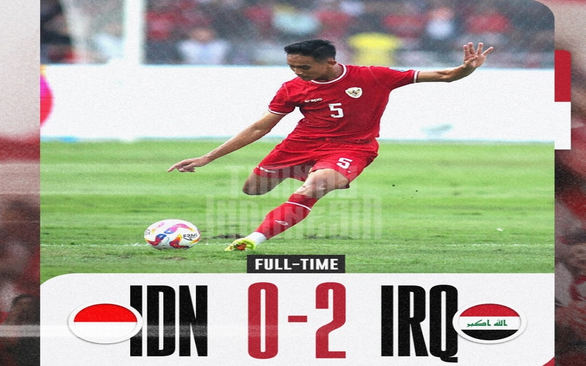 Skor Hasil Kualifikasi Piala Dunia Timnas Indonesia Kalah 0-2 Atas Timnas Irak 