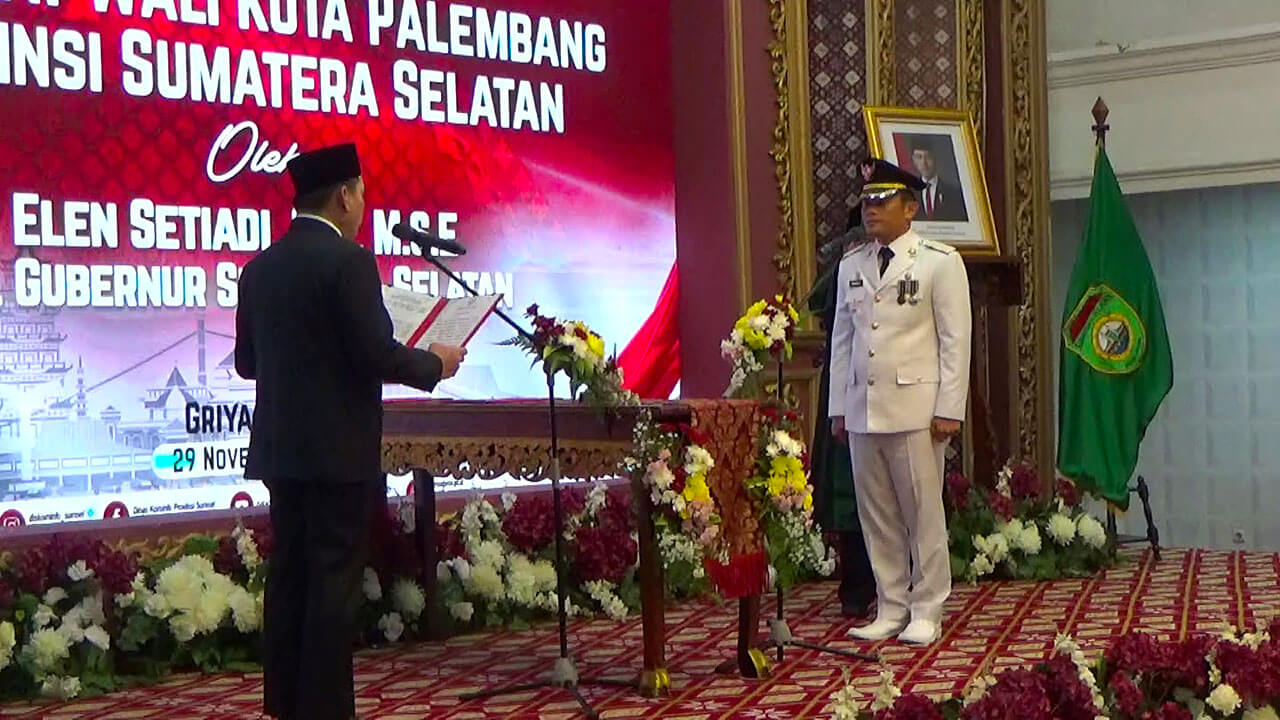 Cheka Virgowansyah Resmi Dilantik sebagai Pj Walikota Palembang