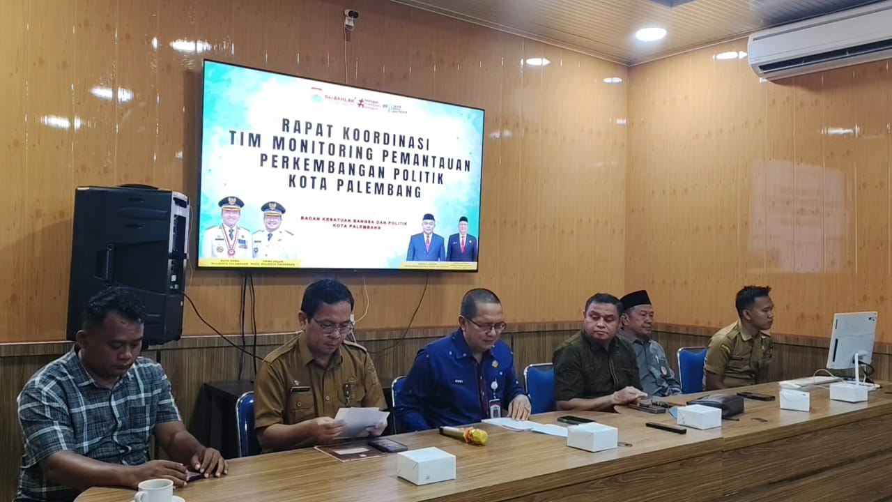 Kesbangpol Palembang Gelar Rapat Pantau Dinamika Politik
