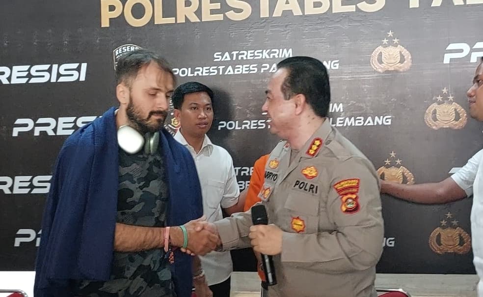 Satreskrim Palembang Tangkap Pencuri Motor Turis Rusia, Barang Bukti Segera Dikembalikan