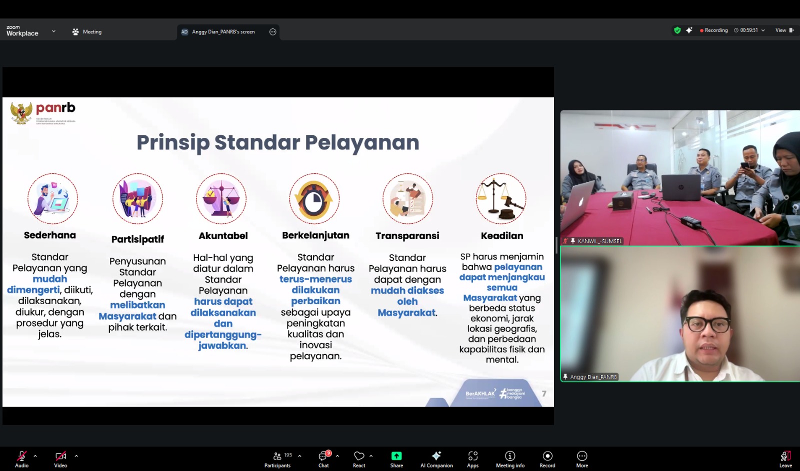 Kanwil Kemenkum Sumsel Perkuat Kualitas Pelayanan Publik melalui Standardisasi Kemenpan RB