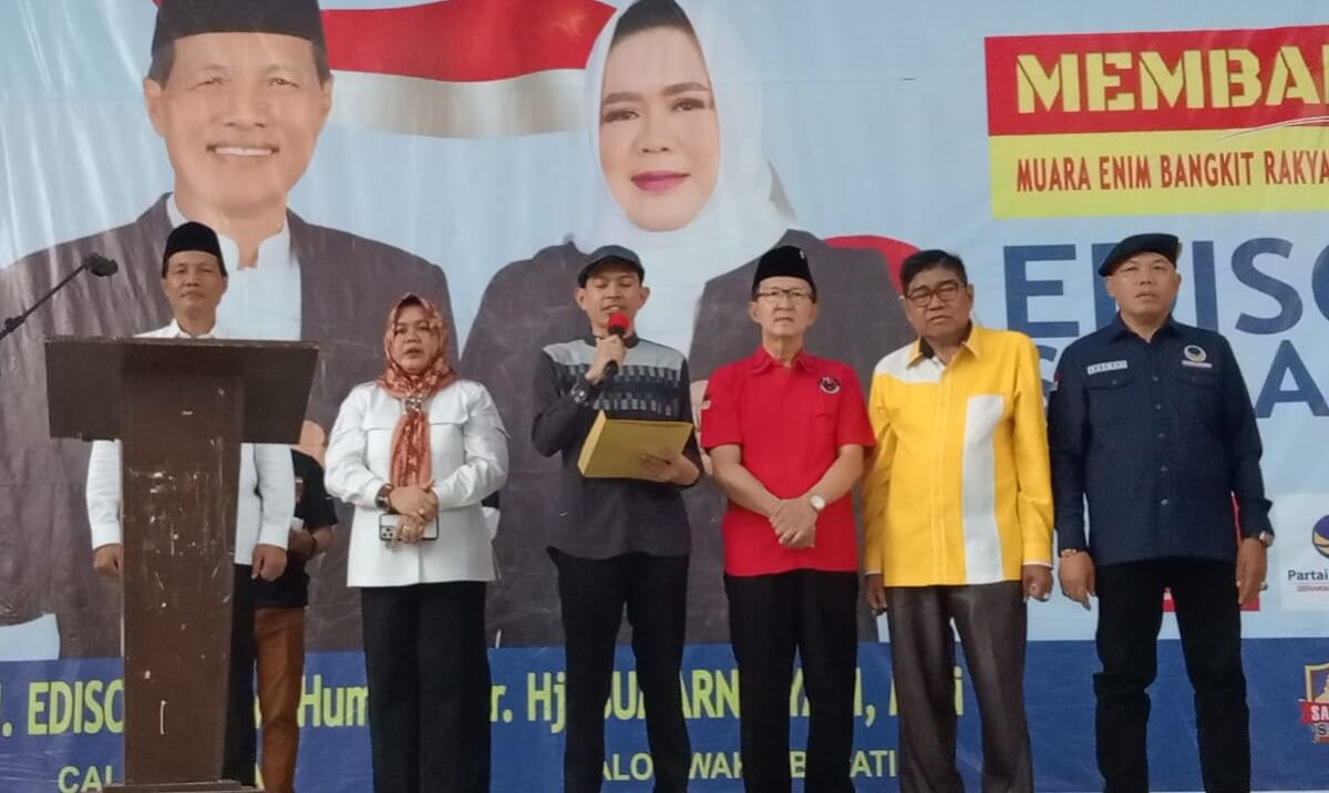 Edison-Sumarni Resmi Mendaftar ke KPU Muara Enim, Membangun Harapan Baru untuk Serasan Sekundang