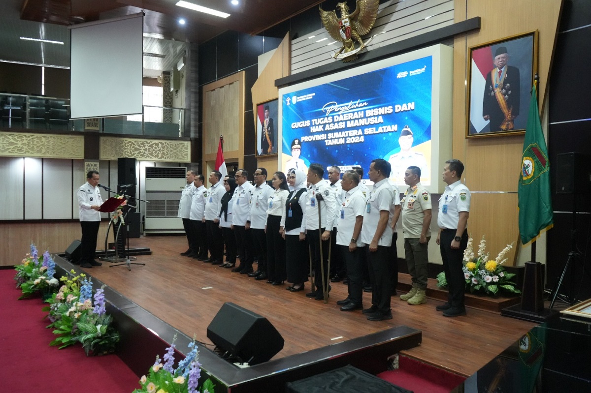 Gugus Tugas Daerah Bisnis dan Hak Asasi Manusia Provinsi Sumatera Selatan Resmi Dikukuhkan