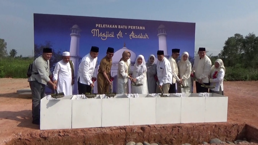 Walikota Palembang Harnojoyo Ikuti Peletakan Batu Pertama Pembangunan Masjid Al-Abduh