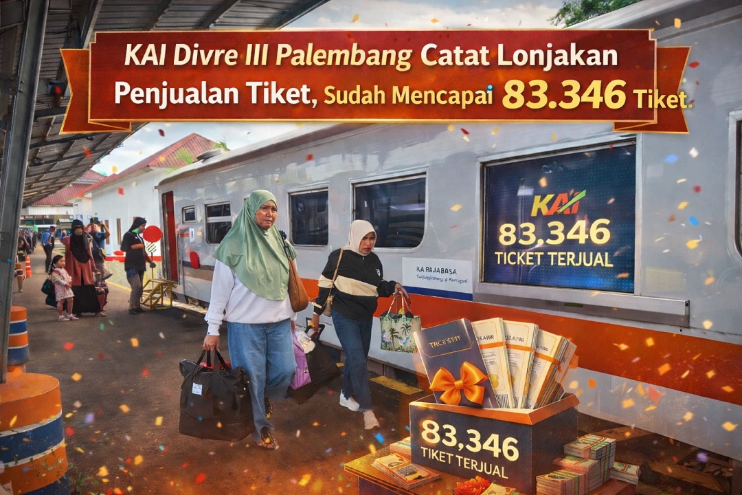 KAI Divre III Palembang Catat Lonjakan Penjualan Tiket, Sudah Mencapai 83.346 Tiket