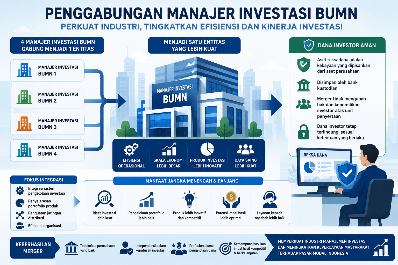 Penggabungan Manajer Investasi BUMN Berpotensi Tingkatkan Efisiensi dan Kinerja Investasi