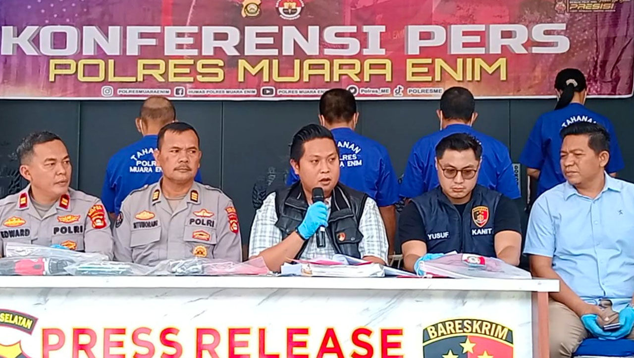 Polres Muara Enim Tangkap Pelaku Illegal Drilling