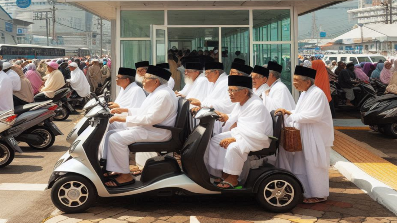 Layanan Inklusif Mobil Listrik bagi Jamaah Lansia dan Difabel di Asrama Haji Embarkasi Surabaya