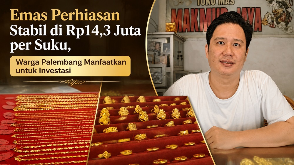 Emas Perhiasan Stabil di Rp14,3 Juta per Suku, Warga Manfaatkan untuk Investasi