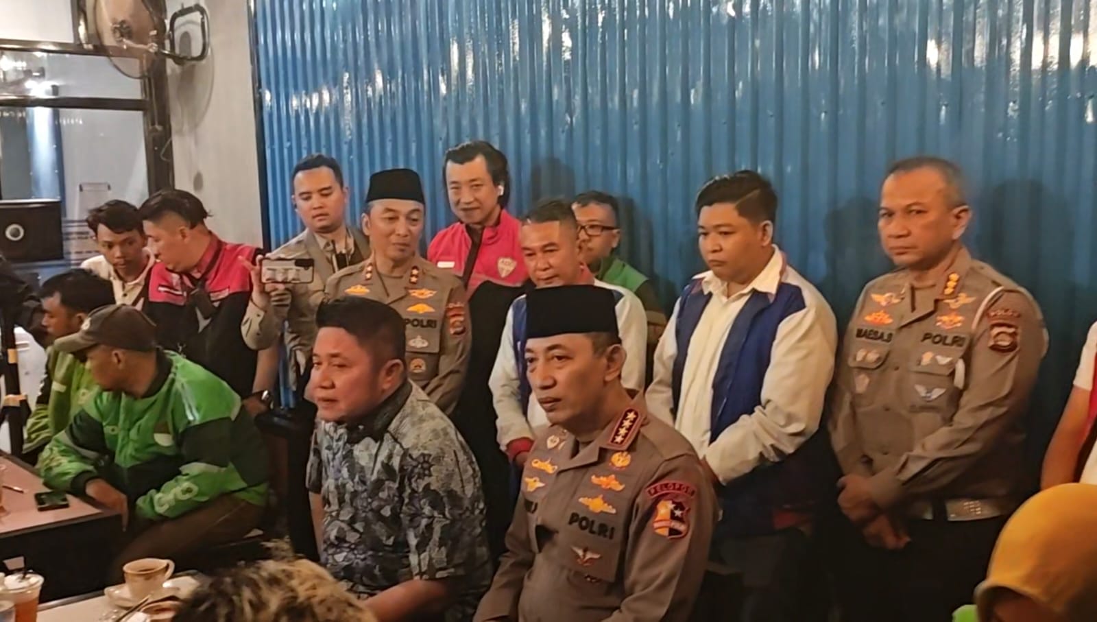 Kapolri Serap Aspirasi Driver Ojol di Kedai ADO Presisi Palembang