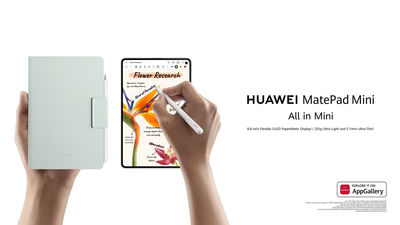 Huawei MatePad Mini 2 Punya Desain Elegan ala Flagship