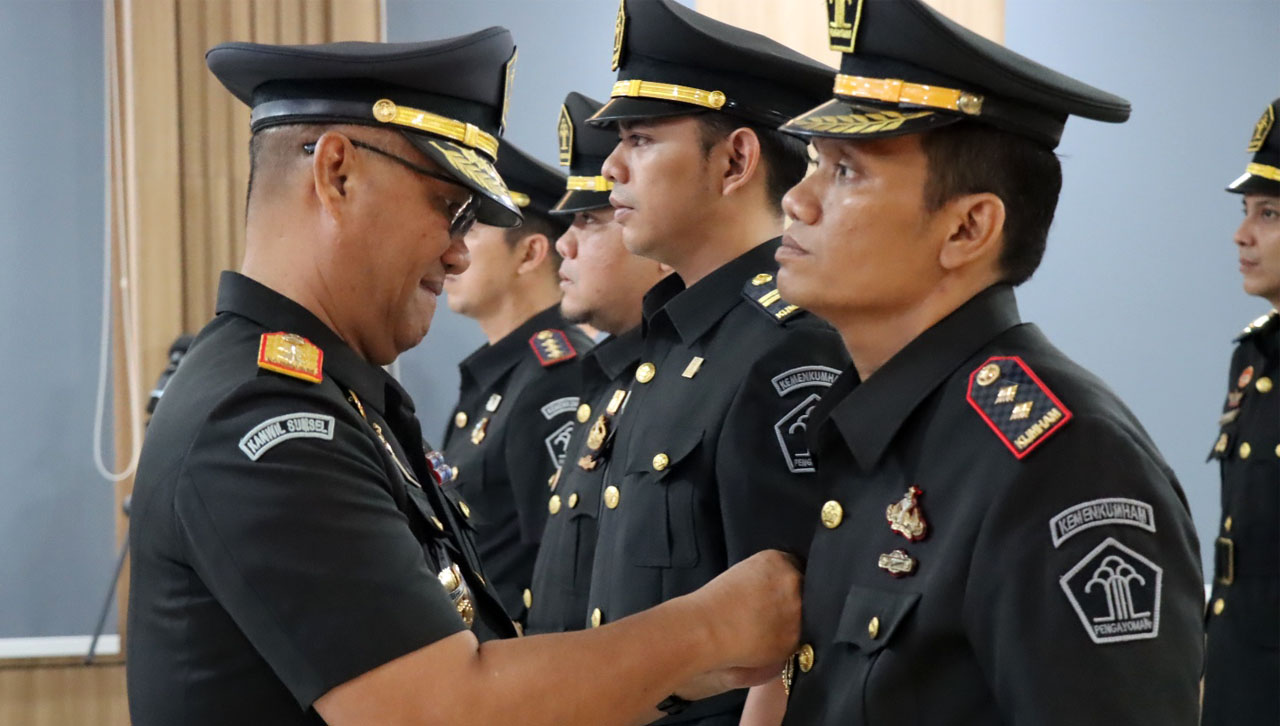 Kepala Kanwil Kemenkumham Sumsel Ilham Djaya Lantik 7 Pejabat Manajerial dan Nonmanajerial