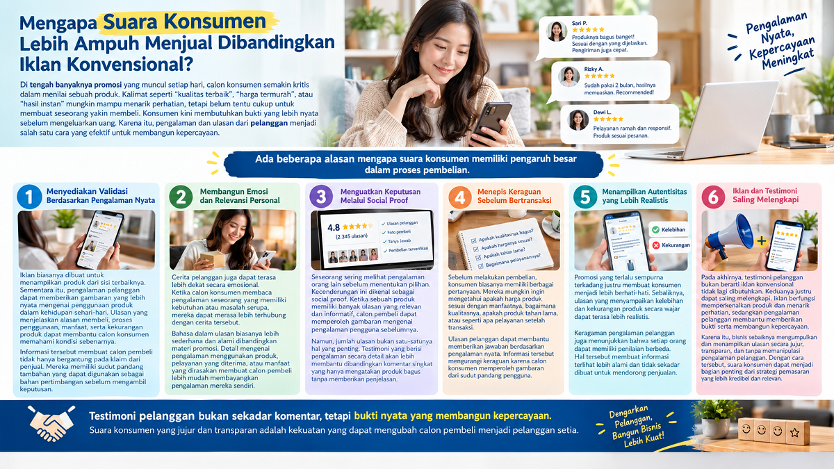 Mengapa Suara Konsumen Lebih Ampuh Menjual Dibandingkan Iklan Konvensional?