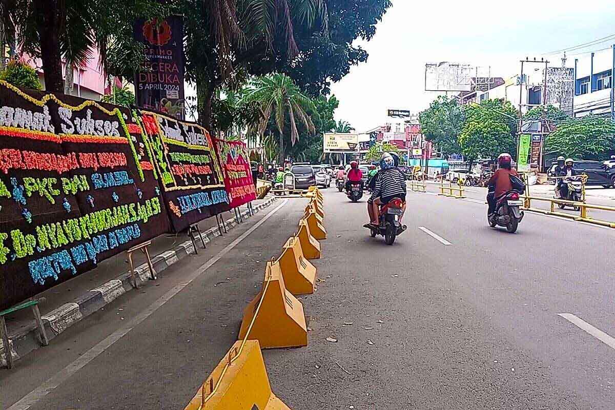 Cegah Parkir Liar dan Kemacetan di Kota Palembang, Jalan Letkol Iskandar Kini Dipasang Barrier