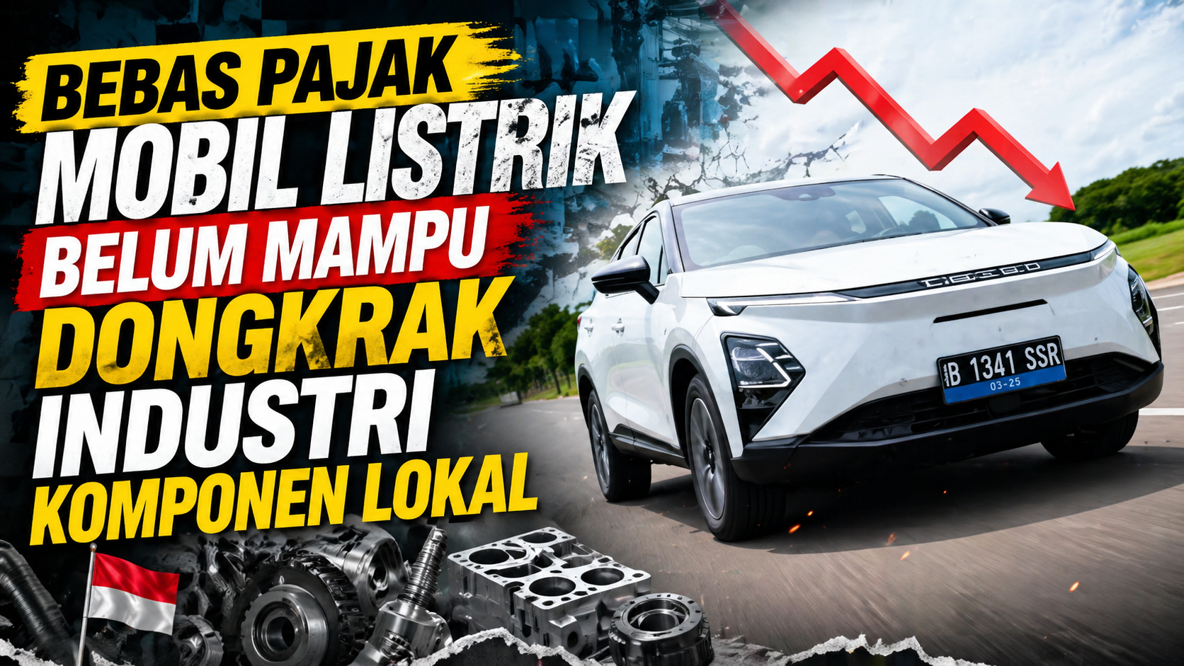 Bebas Pajak Mobil Listrik Belum Mampu Dongkrak Industri Komponen Lokal