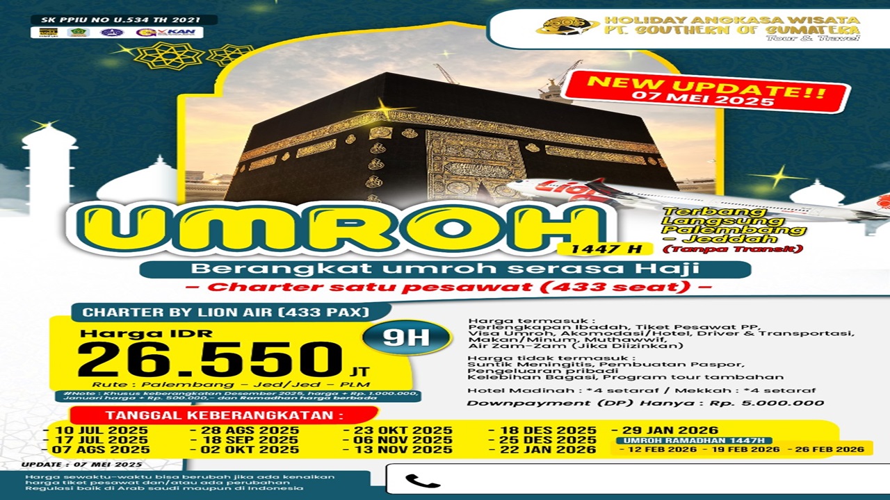 Segera Amankan Seat! Paket Umroh Menarik di Holiday Angkasa Wisata