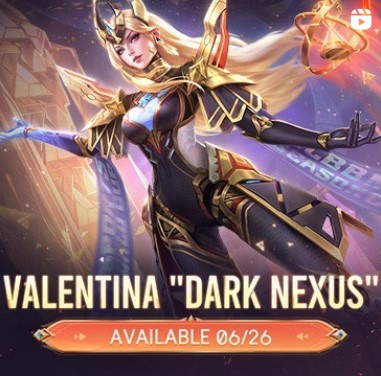 Peluncuran Skin Eksklusif MSC 2024: Valentina 'Dark Nexus' Menguasai Medan Pertempuran pada 26 Juni!