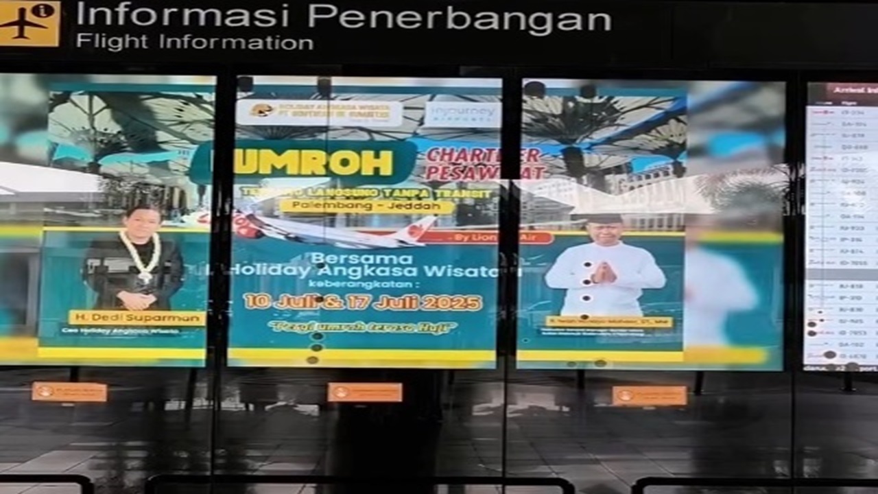 Videotron Digital Holiday Angkasa Wisata Tampil Memukau di Bandara SMB II Palembang