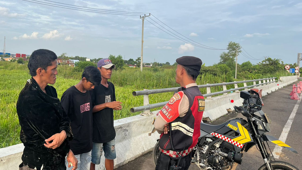 3 Pemalak di Exit Tol Keramasan Ditangkap Tim Patroli Perintis Presisi Sat Samapta Polres Ogan Ilir