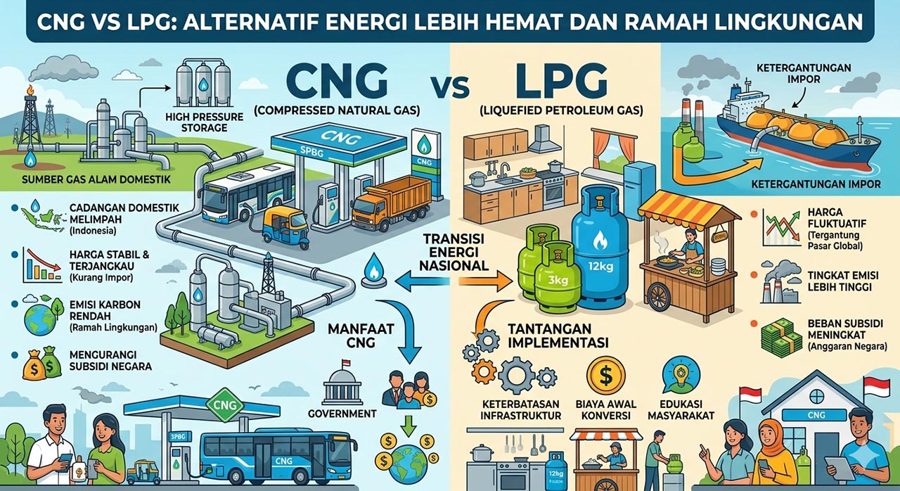 CNG vs LPG: Pilihan Baru yang Lebih Hemat dan Ramah Lingkungan