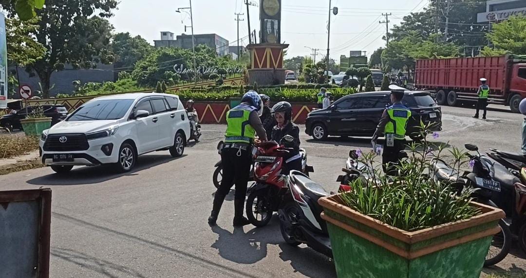 Satlantas Polres OKU Razia Gabungan, 91 Pelanggar Bawa Surat Tilang Pulang