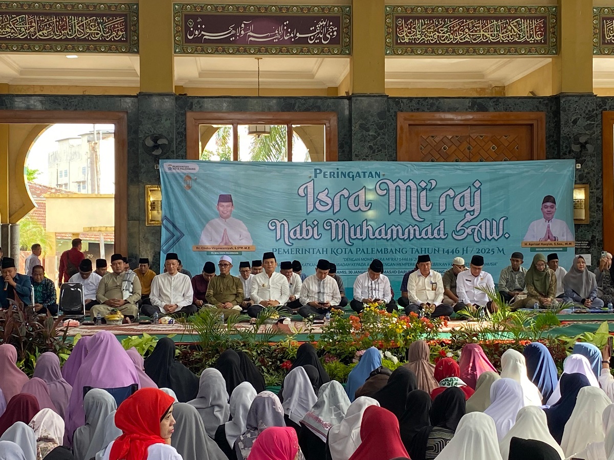 Peringatan Isra Mi’raj di Masjid Darussa’id, PJ Walikota Palembang Hadir, Apa yang Disampaikan?