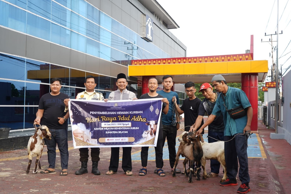 Tebar Kebaikan di Iduladha 1446 H, Kemenkum Sumsel Semangat Berkurban