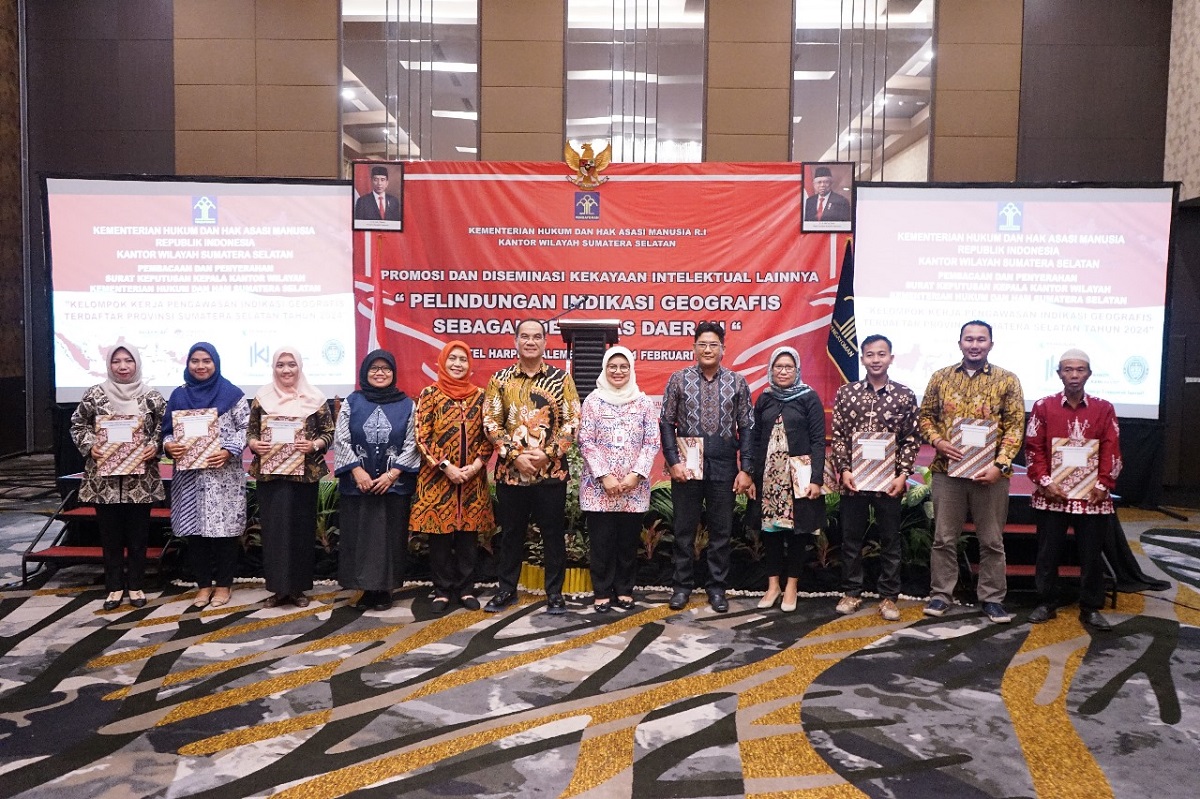 Peningkatan Permohonan Sertifikat Kekayaan Intelektual di Sumatera Selatan