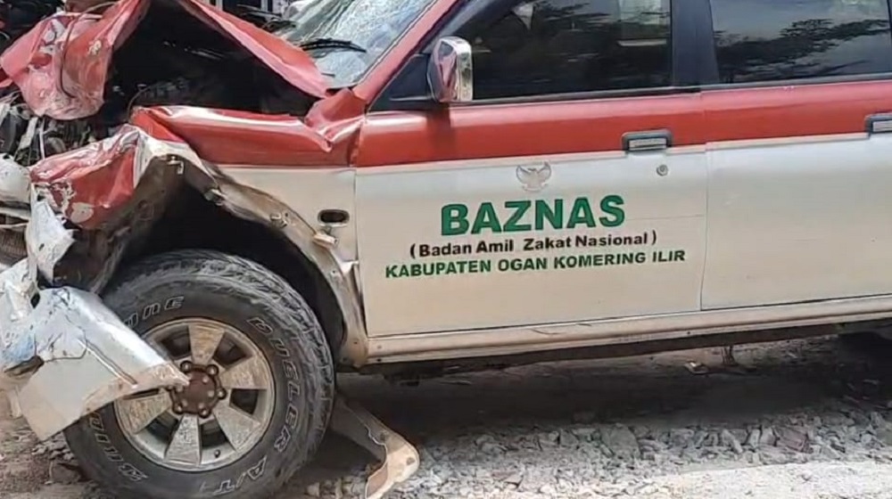 Sopir Truk Tangki Mengantuk, Tabrak Mobil Ketua Baznas OKI, Korban Tewas
