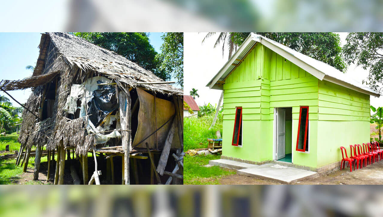 Gubuk Reyot Kakek Amrin di Sirah Pulau Padang Kini Jadi Rumah Layak Huni