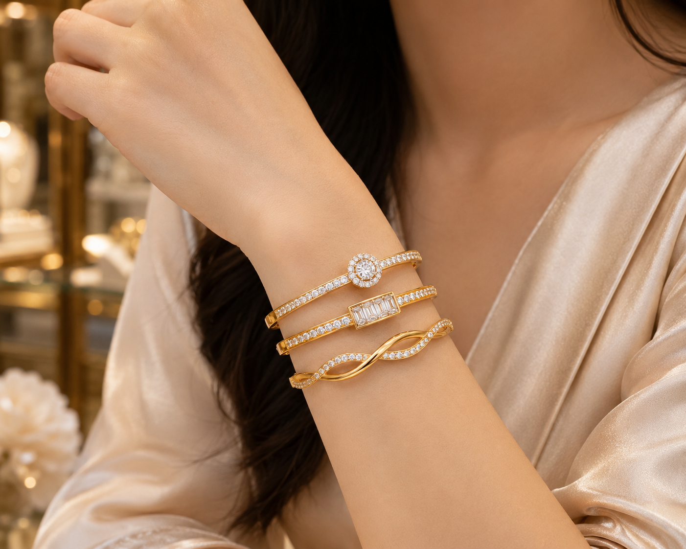 Pesona Gelang Emas Berlian Bangle, Perpaduan Klasik dan Modern yang Memikat