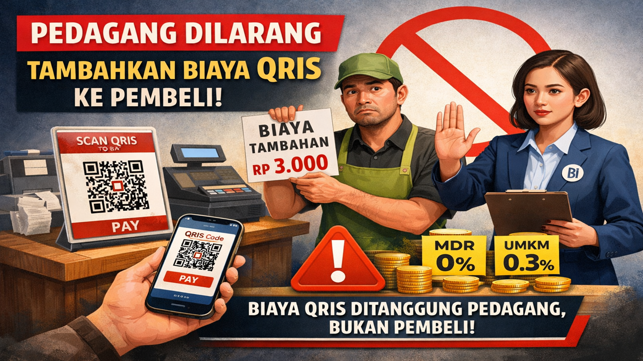 Penggunaan QRIS Diawasi, Pedagang Tak Boleh Pungut Biaya Tambahan