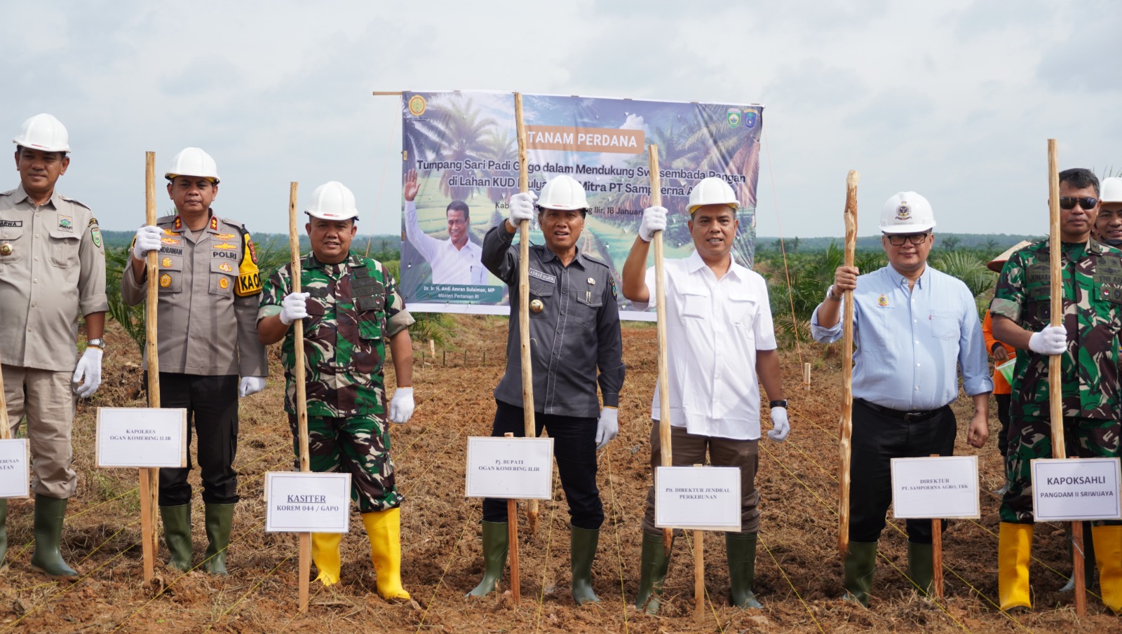 OKI Dukung Swasembada Pangan, Melalui Pemanfaatan Tanaman Padi di Lahan Gogo PSR