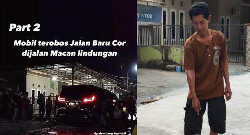 Beginilah Kronologi Mobil Alphard Nekat Trobos Cor Basah di Jalan Macan Lindungan