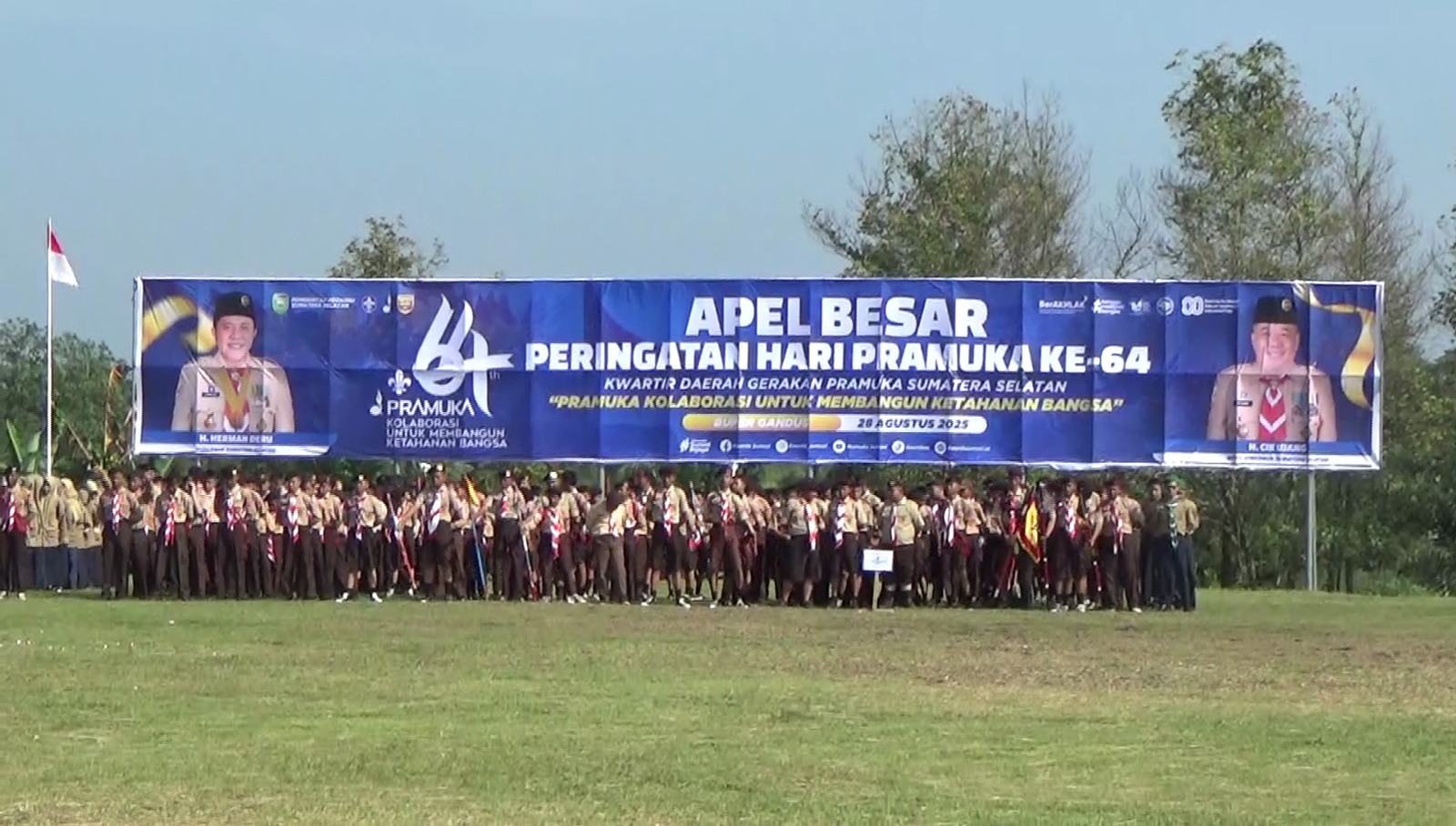 Gubernur Herman Deru Pimpin Apel Besar Peringatan Hari Pramuka