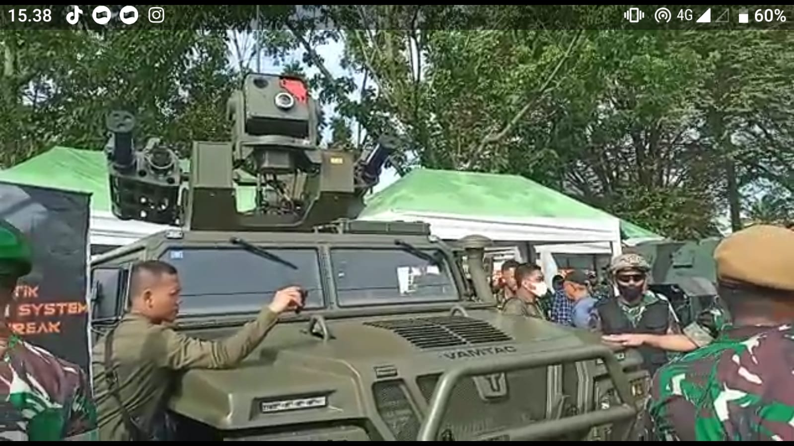 Alutsista Tempur TNI AD Meriahkan Upacara HUT Infanteri Ke-74 di Muara Enim