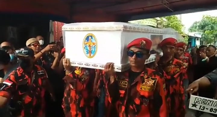 Viral! Pemakaman Anggota PP yang Tewas Dibunuh di Bekasi Dilakukan Ala Militer