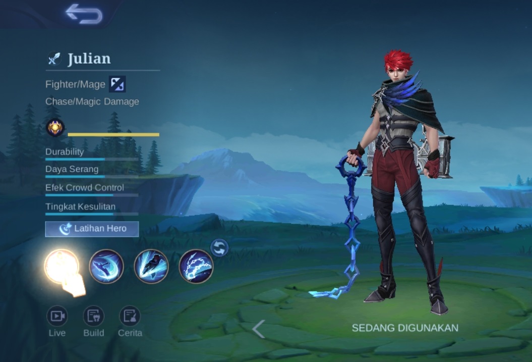 Tips dan Trik Bermain Hero Julian (Fighter, Mage)