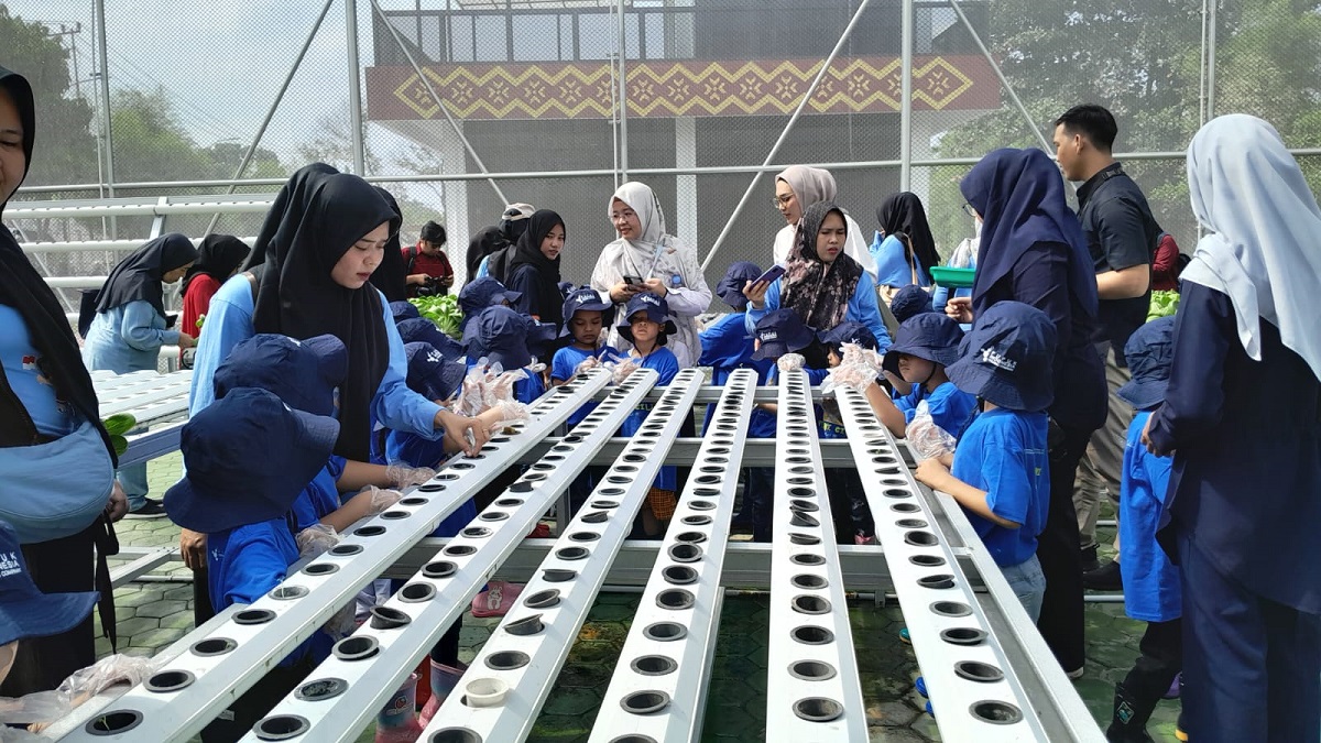  45 Bocil TK IGM Belajar Menjadi Petani di Pusri Argo Edu Park, Edukasi Pertanian untuk Generasi Masa Depan