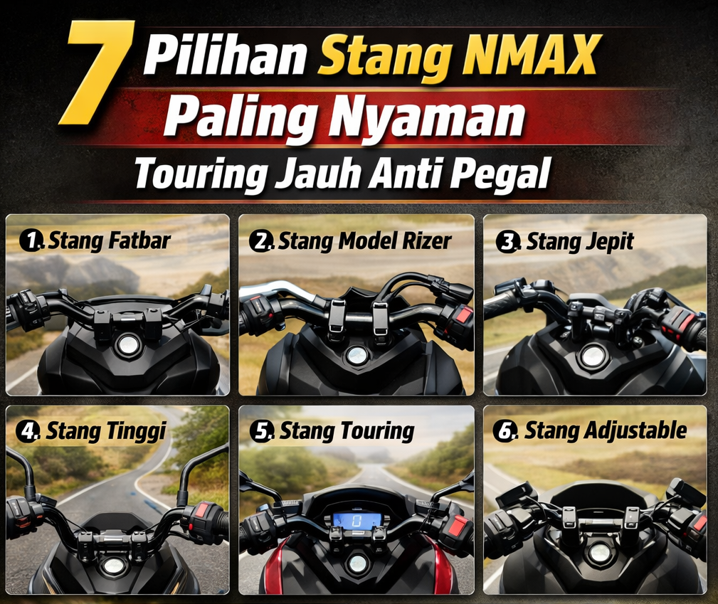 7 Pilihan Stang NMAX Paling Nyaman, Touring Jauh Anti Pegal