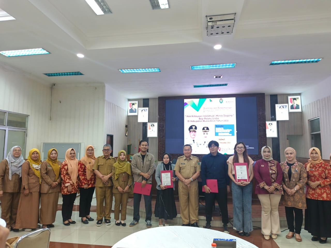 Dukung Peningkatan Daya Saing UMKM, Kanwil Kemenkum Sumsel Hadir di Muara Enim