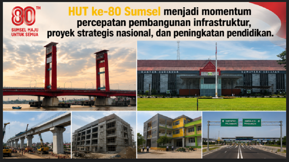 HUT ke-80 Sumsel, Pemerintah Fokus Percepatan Pembangunan dan Pendidikan